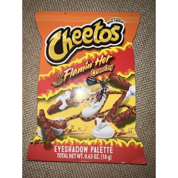 NEW Cheetos Flamin' Hot Eyeshadow Palette Makeup Eye Shadow - Picture 1 of 10